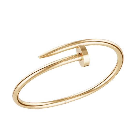 Nail Cuff Bangle Bracelet in Gold - Picture 6 of 9